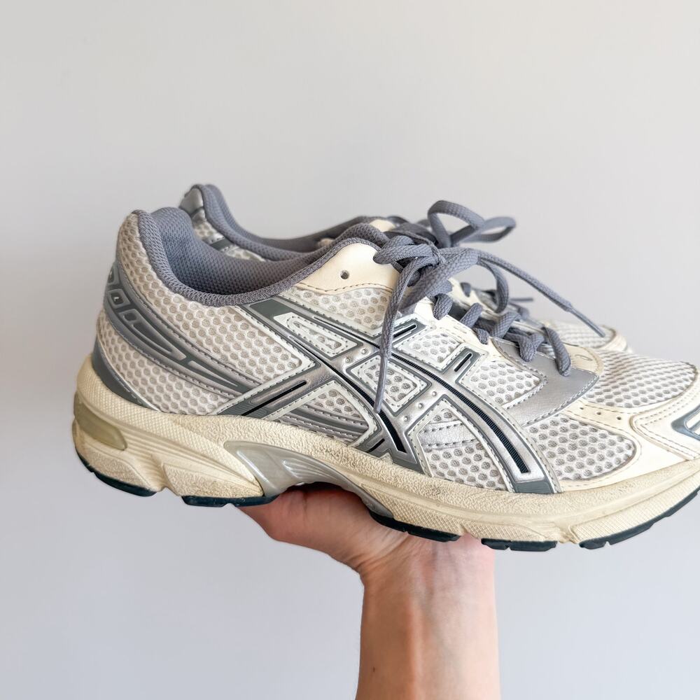 Asics Gel-1130 Low Top Lace Up Sneakers Cream Gray 8 - Picture 4 of 8